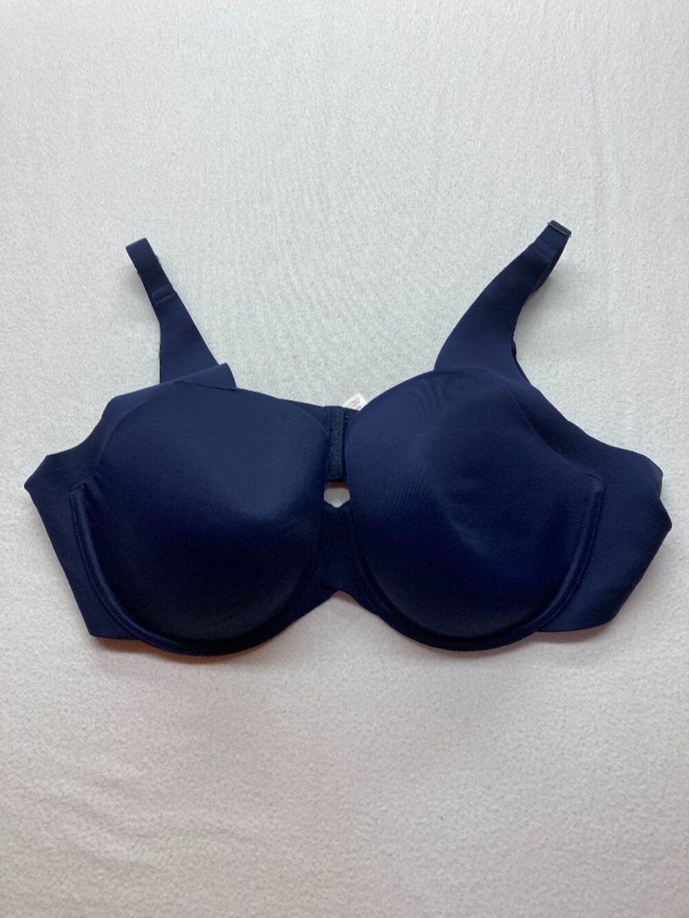 Cacique Lane Bryant Balconette Bra 42D Navy Blue Solid Light Lined